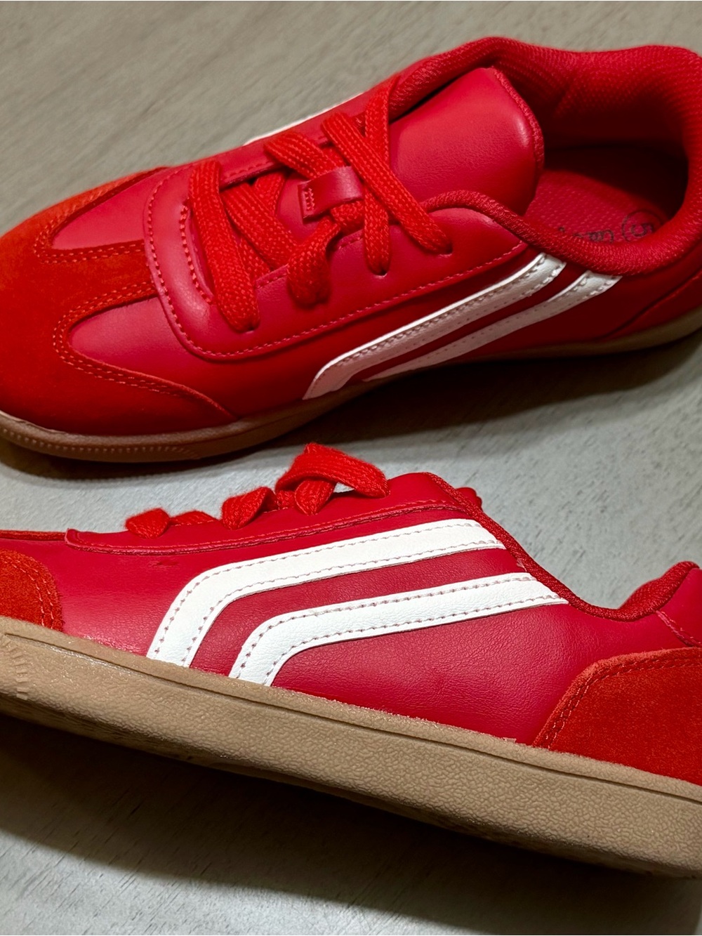 Cat & Jack Red Sneakers with White Stripes